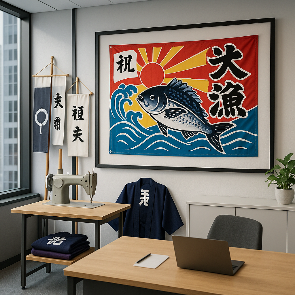 1702年創業の老舗が染める大漁旗90×135cm 19,800円〜