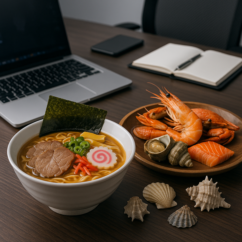 牛骨ラーメン×海の幸 鳥取発の香りと彩り｜株式会社 松田染物店